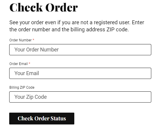 How do I check on the status of my order?
